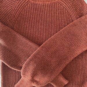 GAP Women's Brick Red Crew Neck Sweater